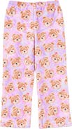 Preppy Goose Plush Lavender Teddy Print loungewear pant