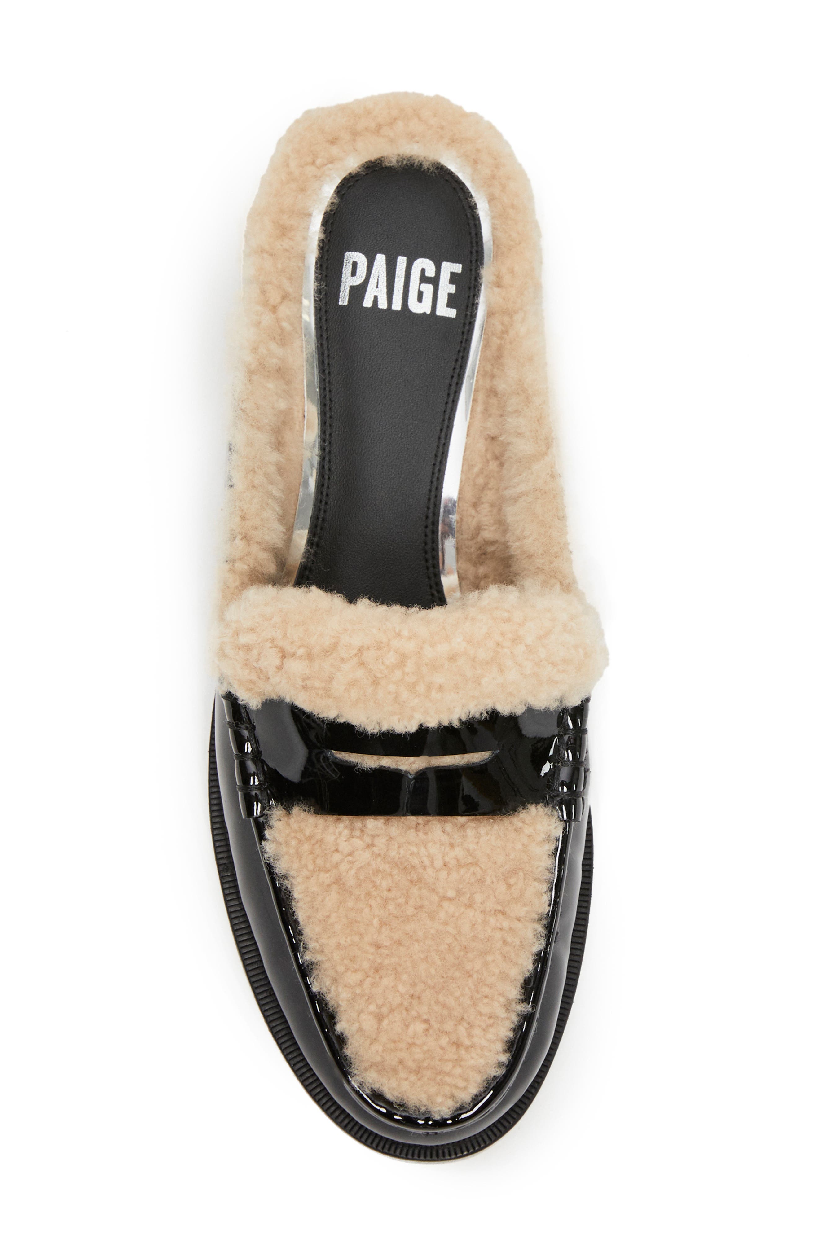 PAIGE Emmett Genuine Shearling Lined Loafer Mule, Alternate, color, 