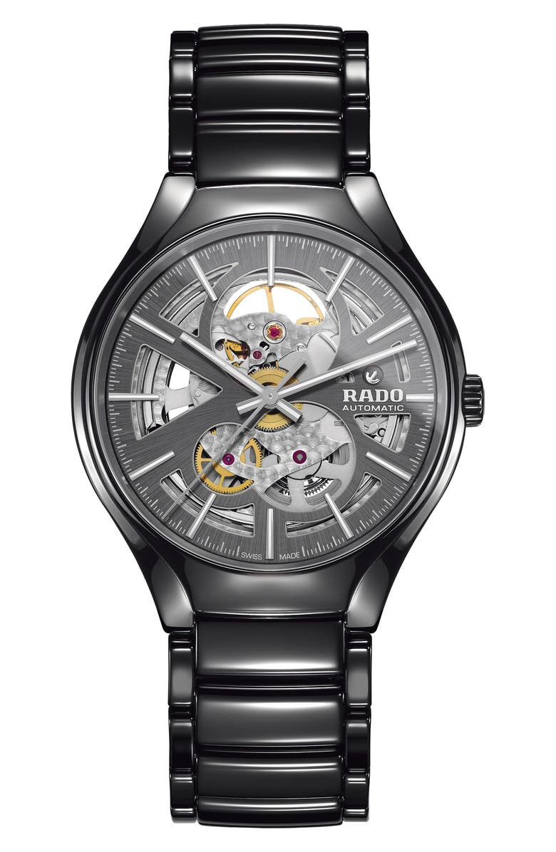 RADO True Open Heart Ceramic Watch, 40mm, Main, color,