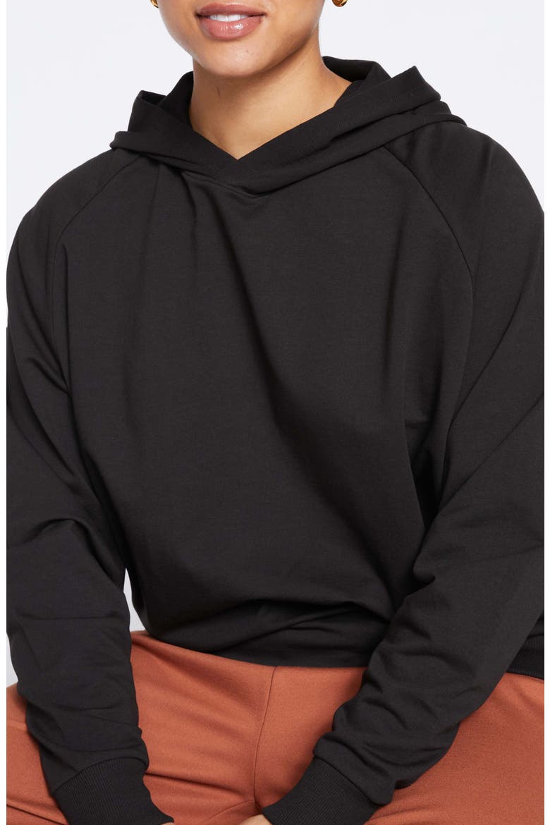 French Terry Hoodie, Alternate, color, BLACK