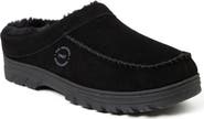 DEARFOAMS Suede Faux Shearling Lined Clog