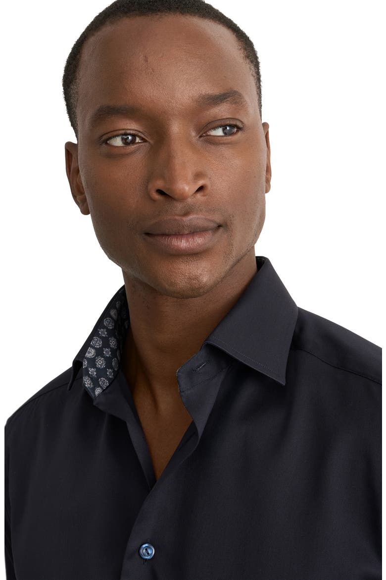 Slim Fit Solid Shirt, Alternate, color, NAVY