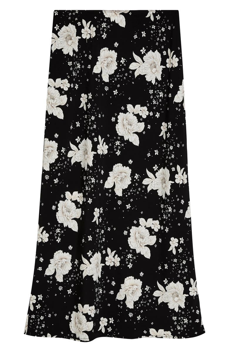 Topshop Floral Print Bias Midi Skirt, Alternate, color, 