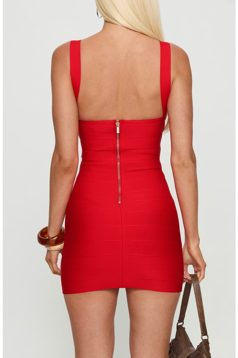 Justina Sleeveless Bandage Minidress, Alternate, color, RED