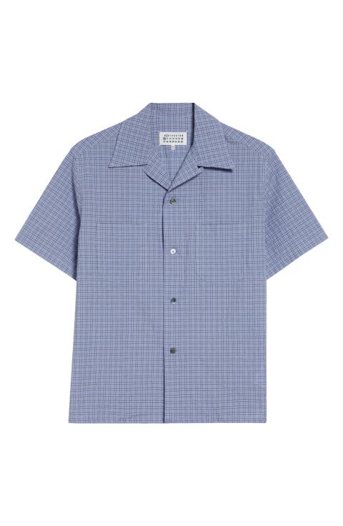 Check Linen & Cotton Camp Shirt