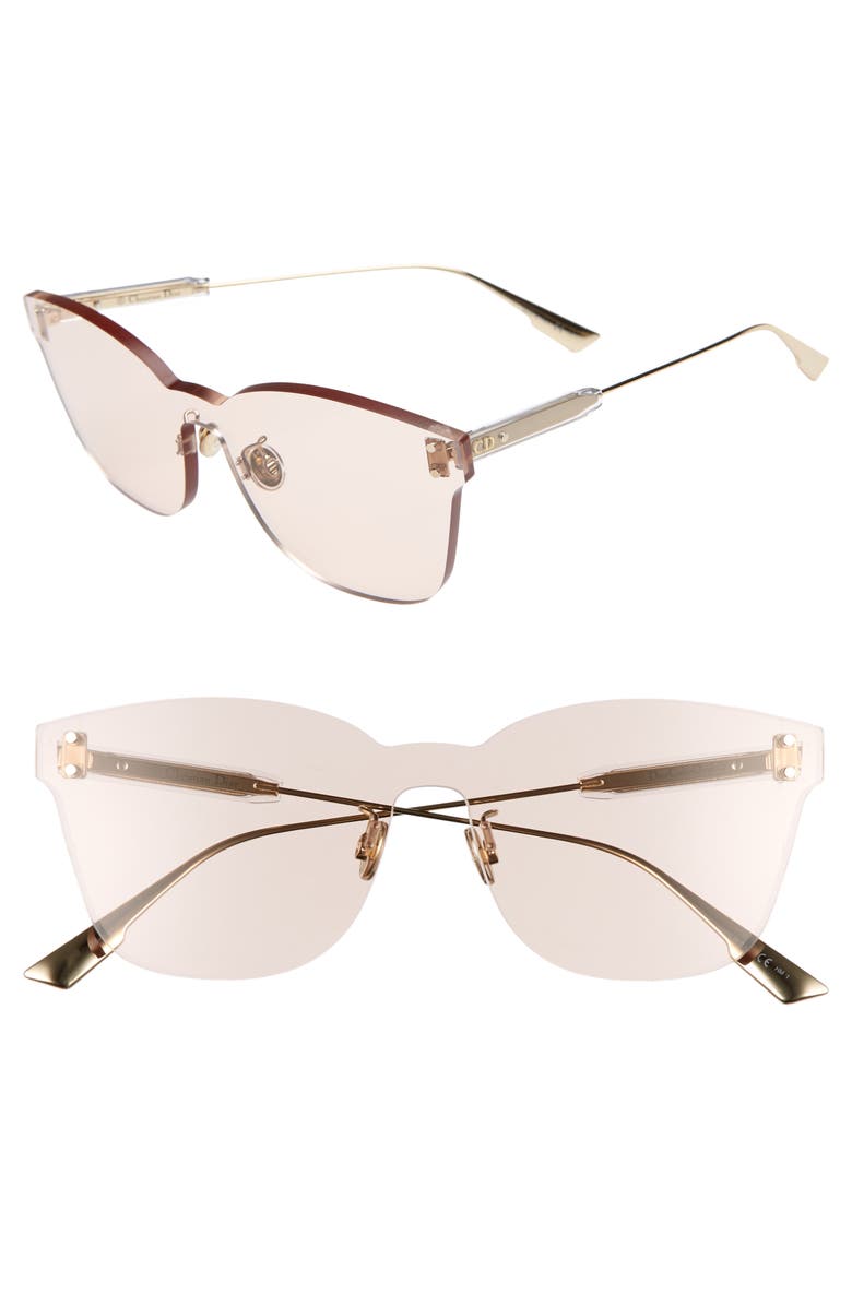 CHRISTIAN DIOR Quake2 135mm Rimless Shield Sunglasses, Main, color, 