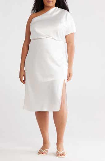 Satin One-Shoulder Dress