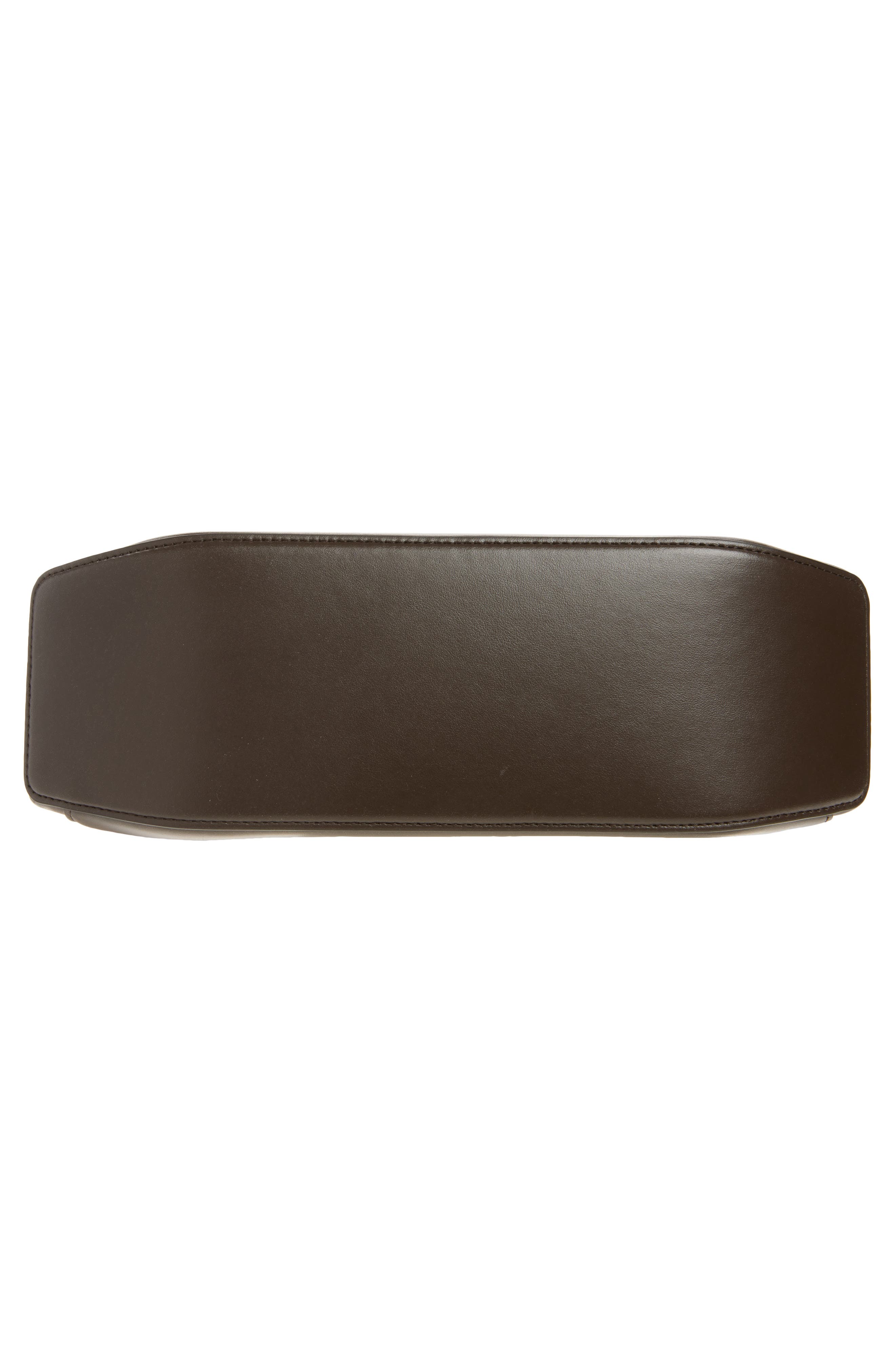 Clip Leather Shoulder Bag, Alternate, color, BROWN