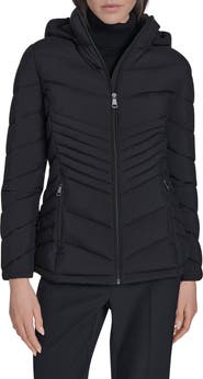 Calvin Klein Water Resistant Chevron Quilted Puffer Jacket
