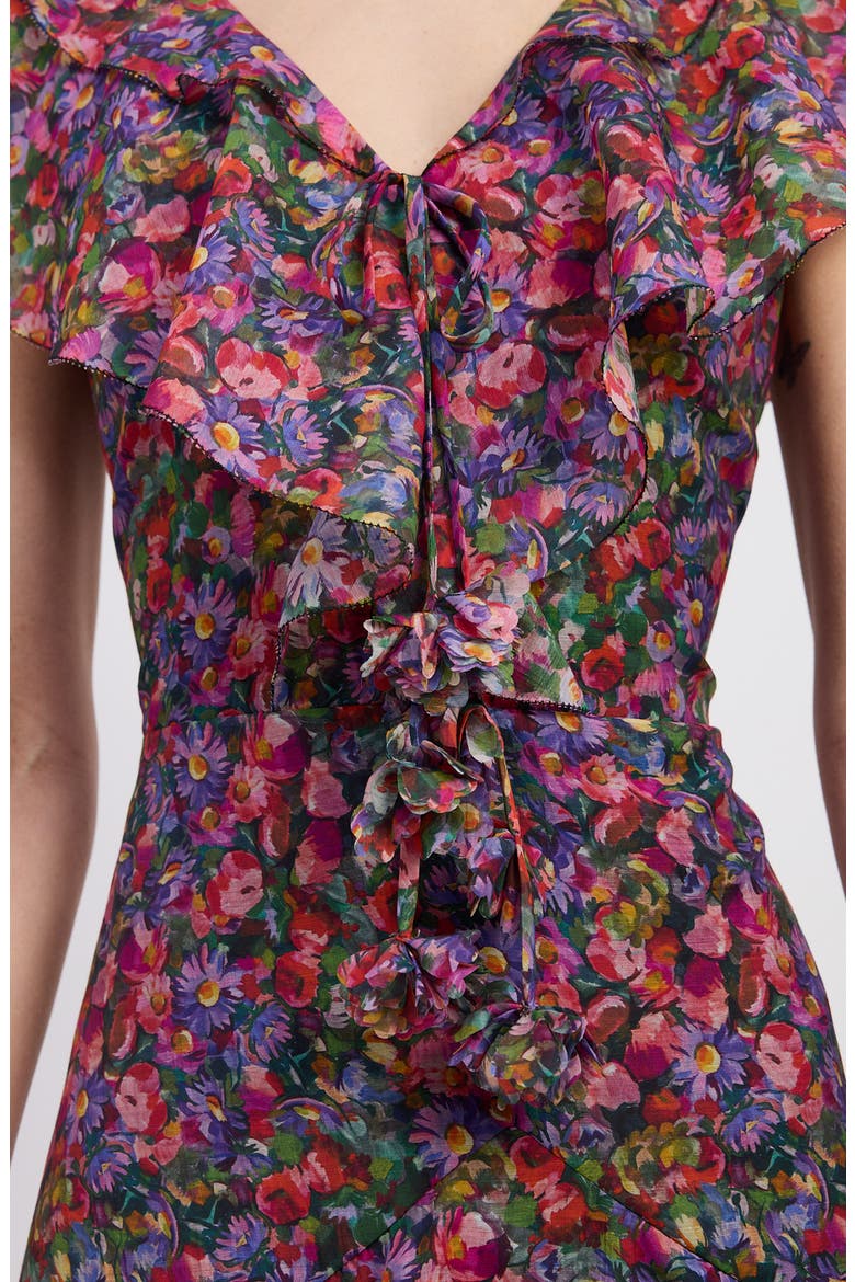 Naomi Ruffle Maxi Dress, Alternate, color, PURPLE MULTI