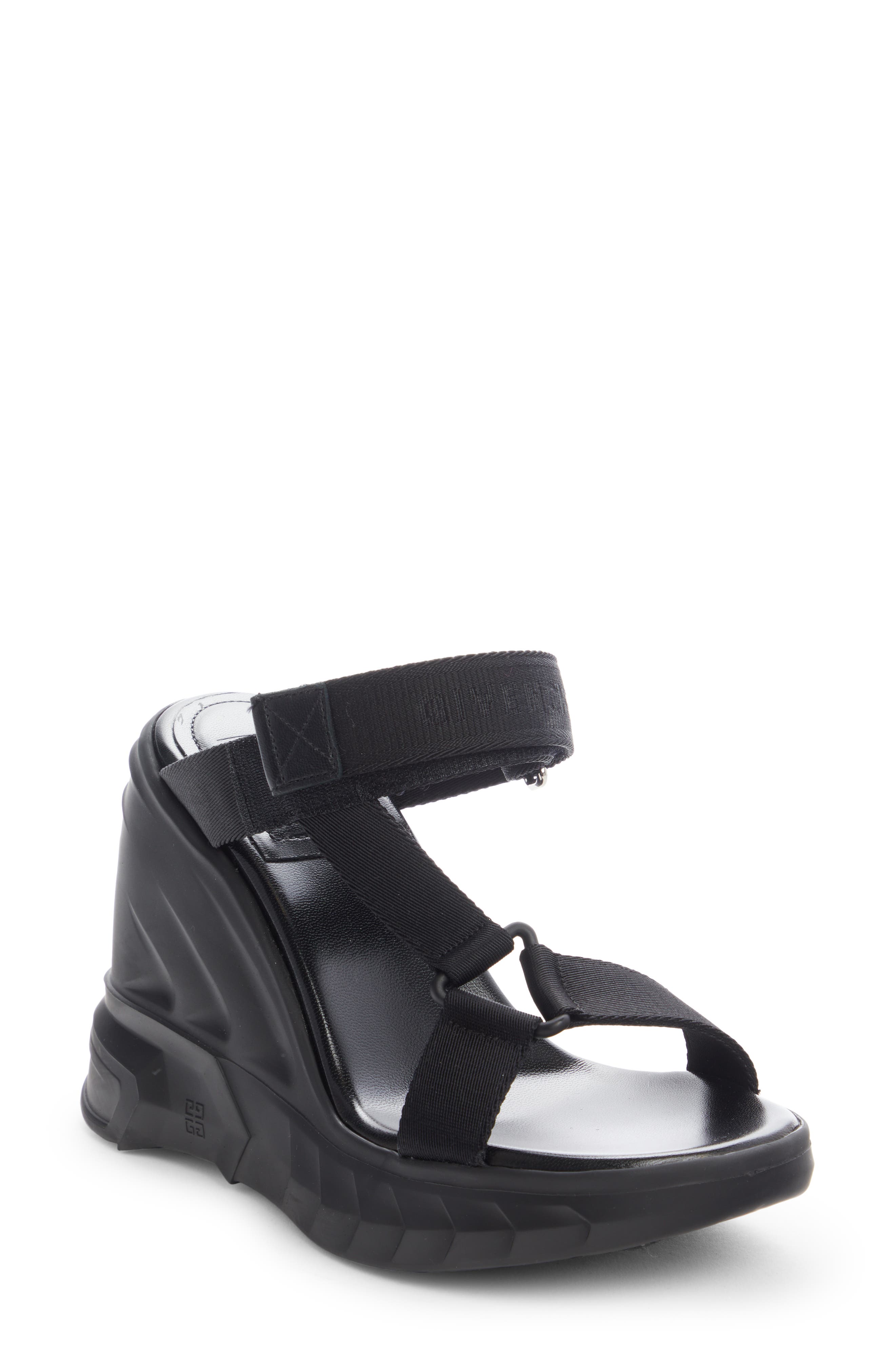 Givenchy Marshmallow Wedge Strappy Sandal, Main, color, 