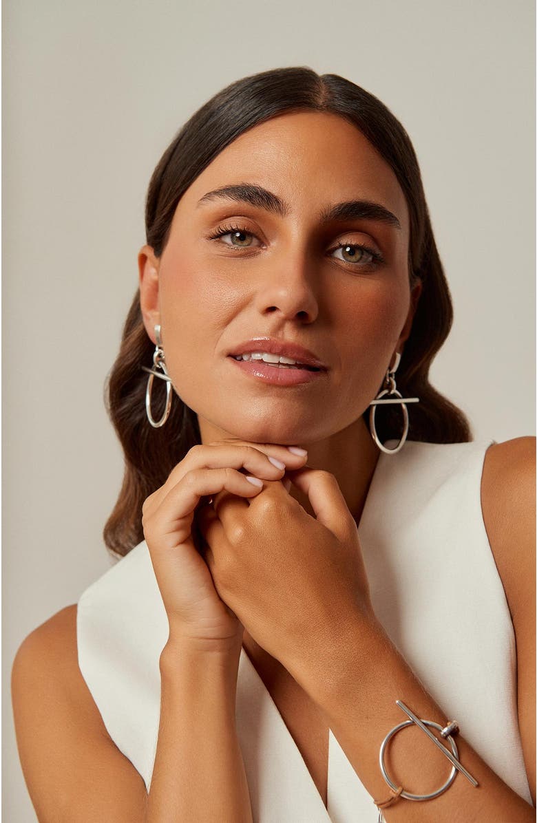 CXC Origins Slim Earrings, Alternate, color, Silver