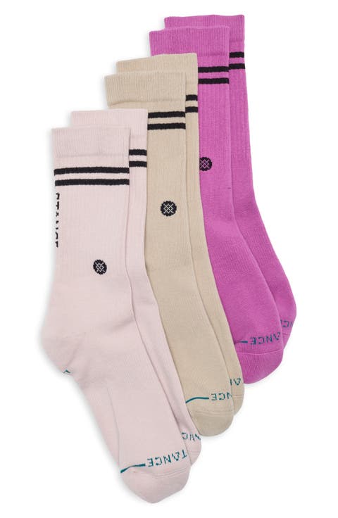 Core 3-Pack Cotton Blend Crew Socks