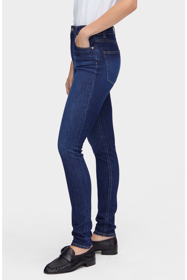 High Waist Skinny Jeans, Alternate, color, OCEAN BLUE