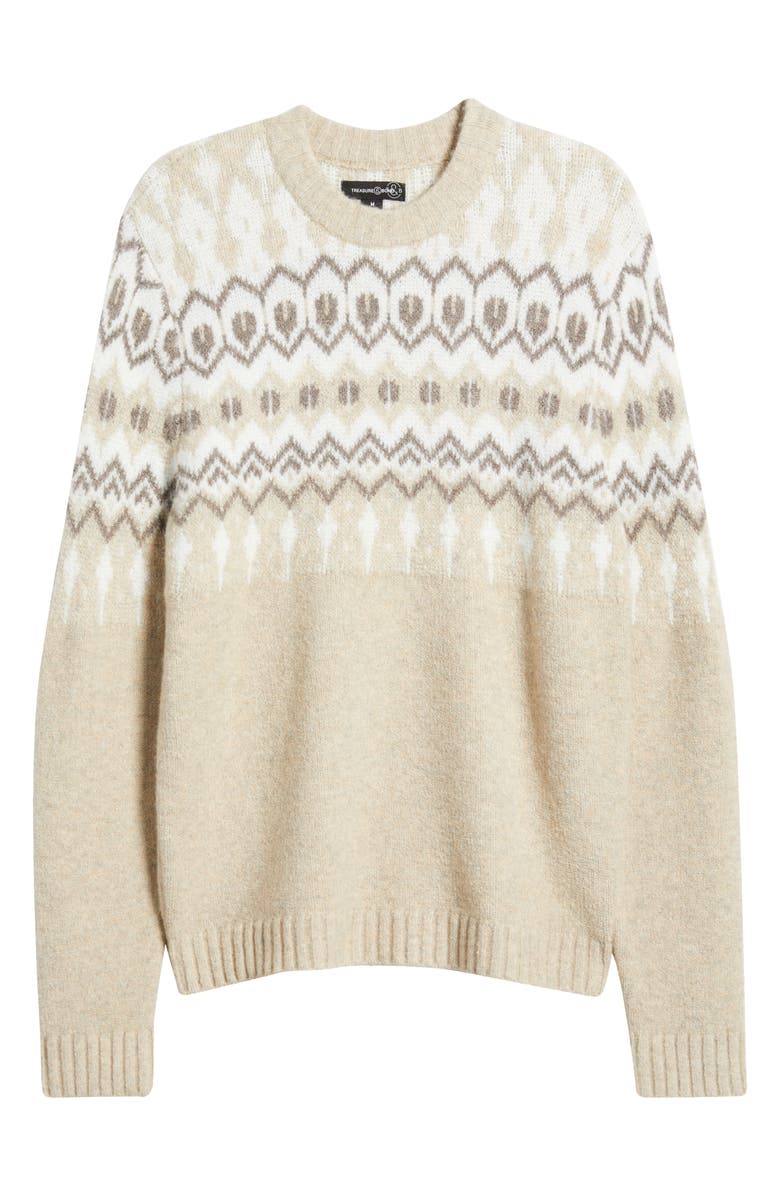 Treasure & Bond Fair Isle Jacquard Crewneck Sweater, Alternate, color,