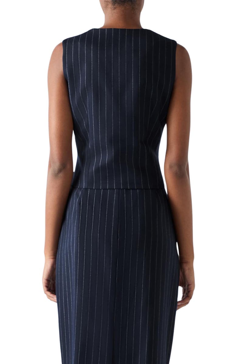 LK Bennett Bella Pinstripe Vest, Alternate, color, 