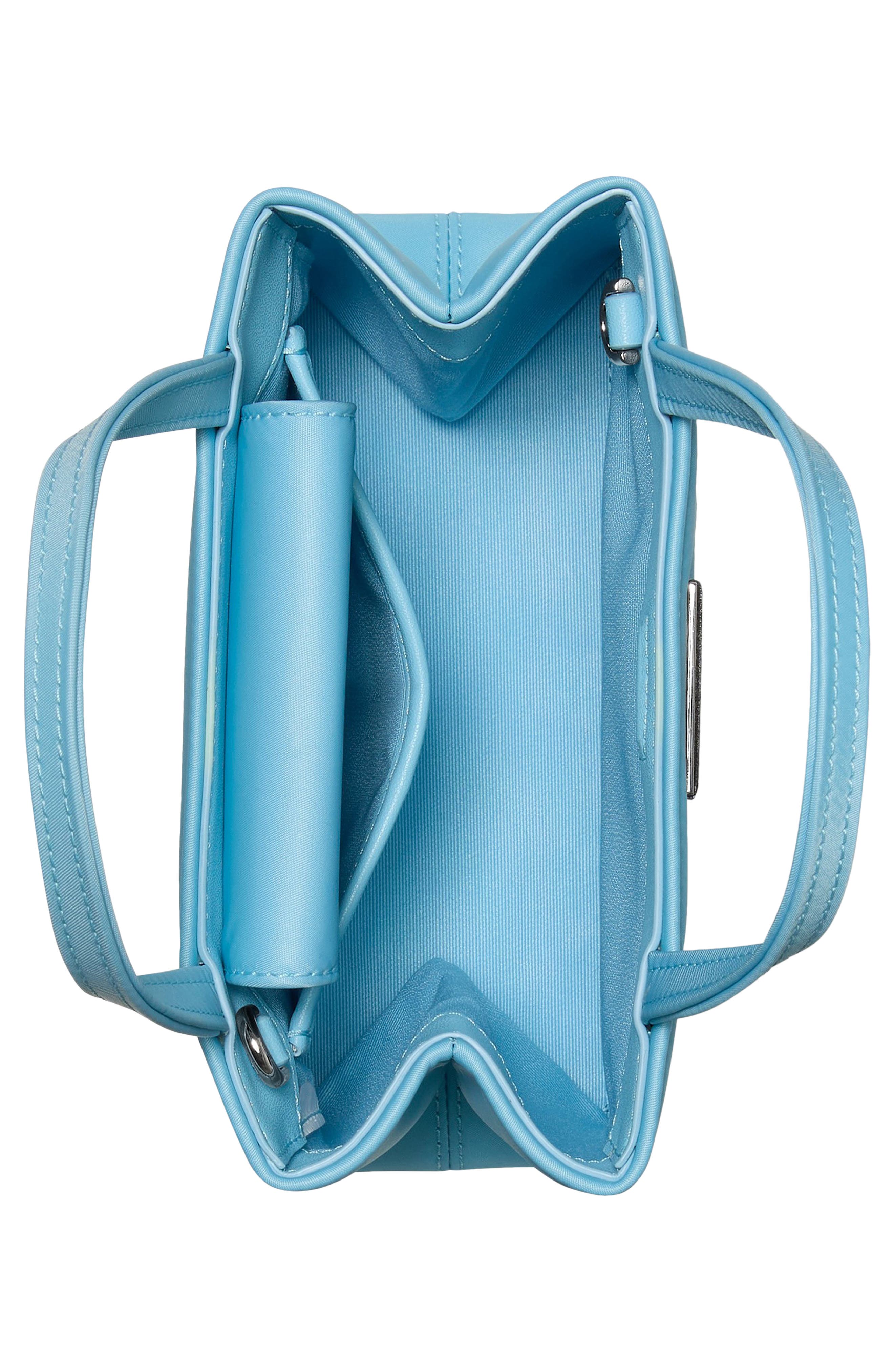 mini sam icon nylon tote, Alternate, color, PRISTINE POOL