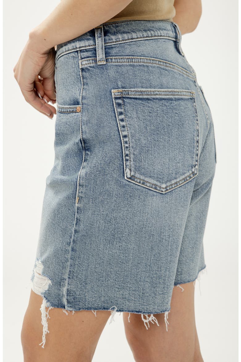 Relaxed Raw Hew Denim Bermuda Shorts, Alternate, color, SOLANA