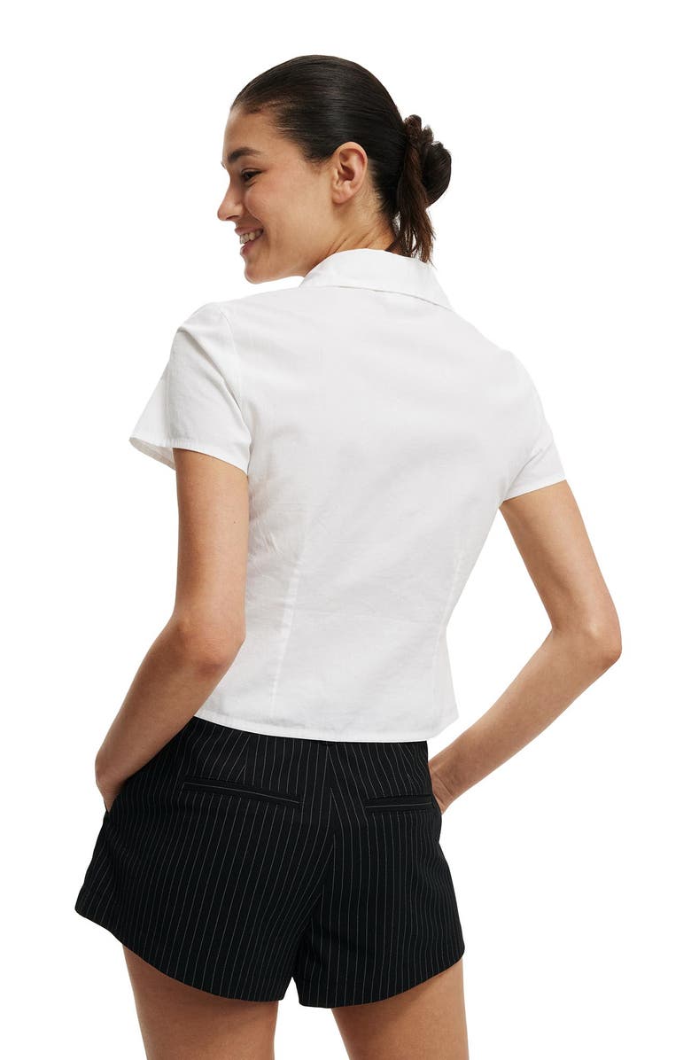 Cotton On Women's Maya Rouched Shirt, Alternate, color, White