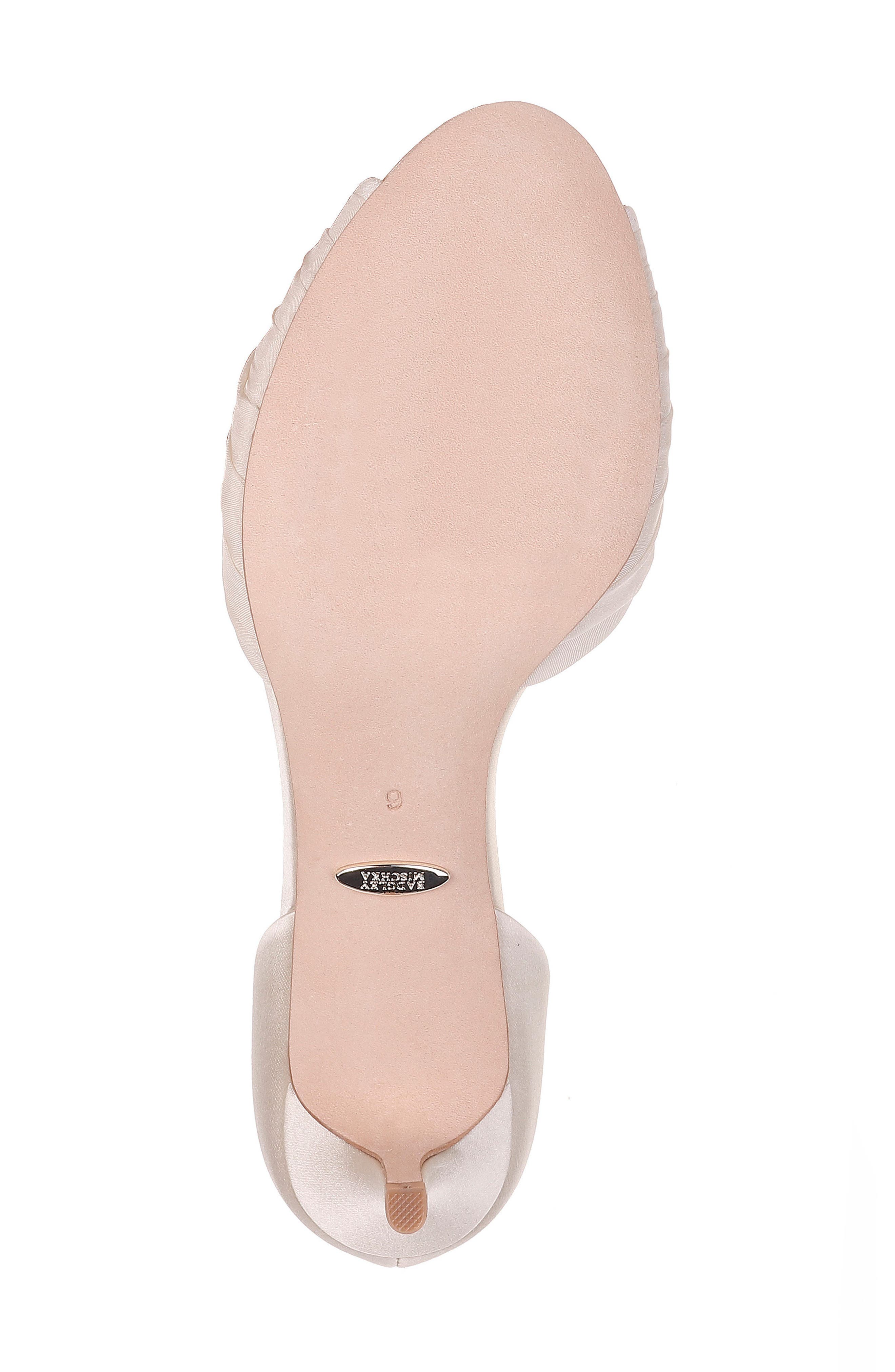 Badgley Mischka Sabine Peep Toe Pump, Alternate, color, IVORY SATIN