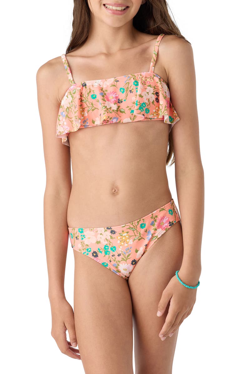 O'Neill Kids' Ruffle Two-Piece Swimsuit, Alternate, color, 