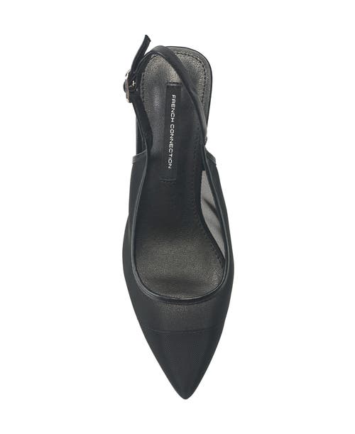 French Connection Women's Elea Mesh And Stone Slingback In Black