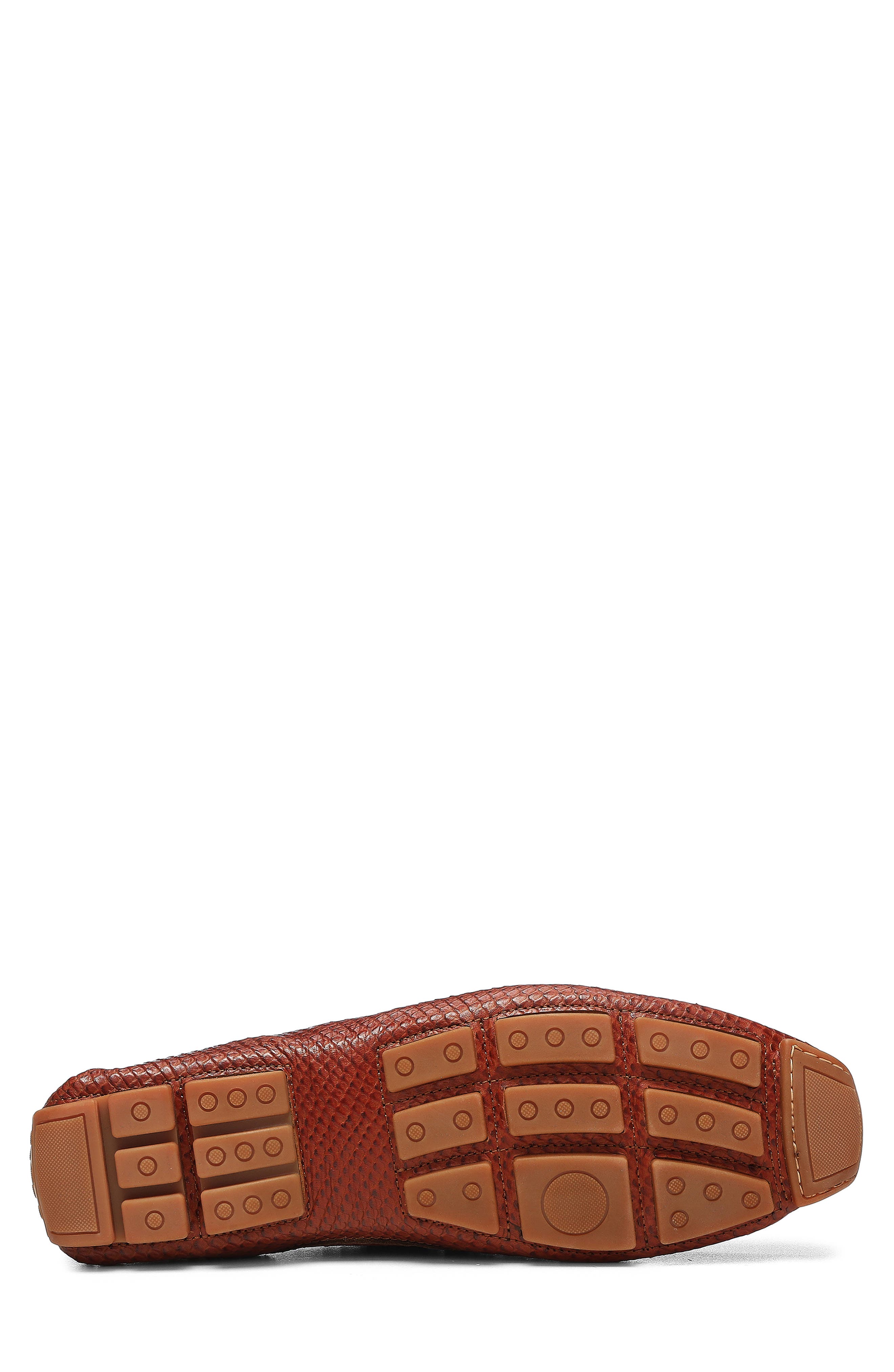 Donald Pliner Dacio II Snakeskin Embossed Driving Loafer, Alternate, color, Cognac