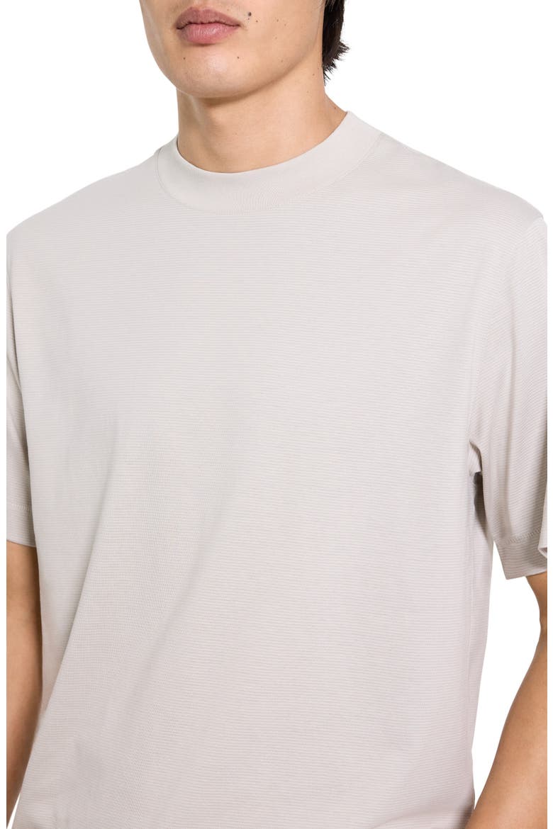 Relaxed Stripe Cotton Blend T-Shirt, Alternate, color, SILVER CLOUD