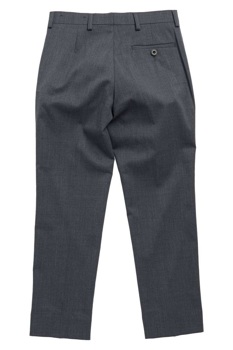 Kids' Grey Wool Blend Dress Pants, Alternate, color, GREY