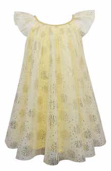 Zunie Kids' Flutter Sleeve Foil Star Dress