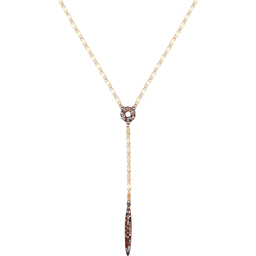 Vince Camuto Pavé Lariat Necklace In Gold Tone