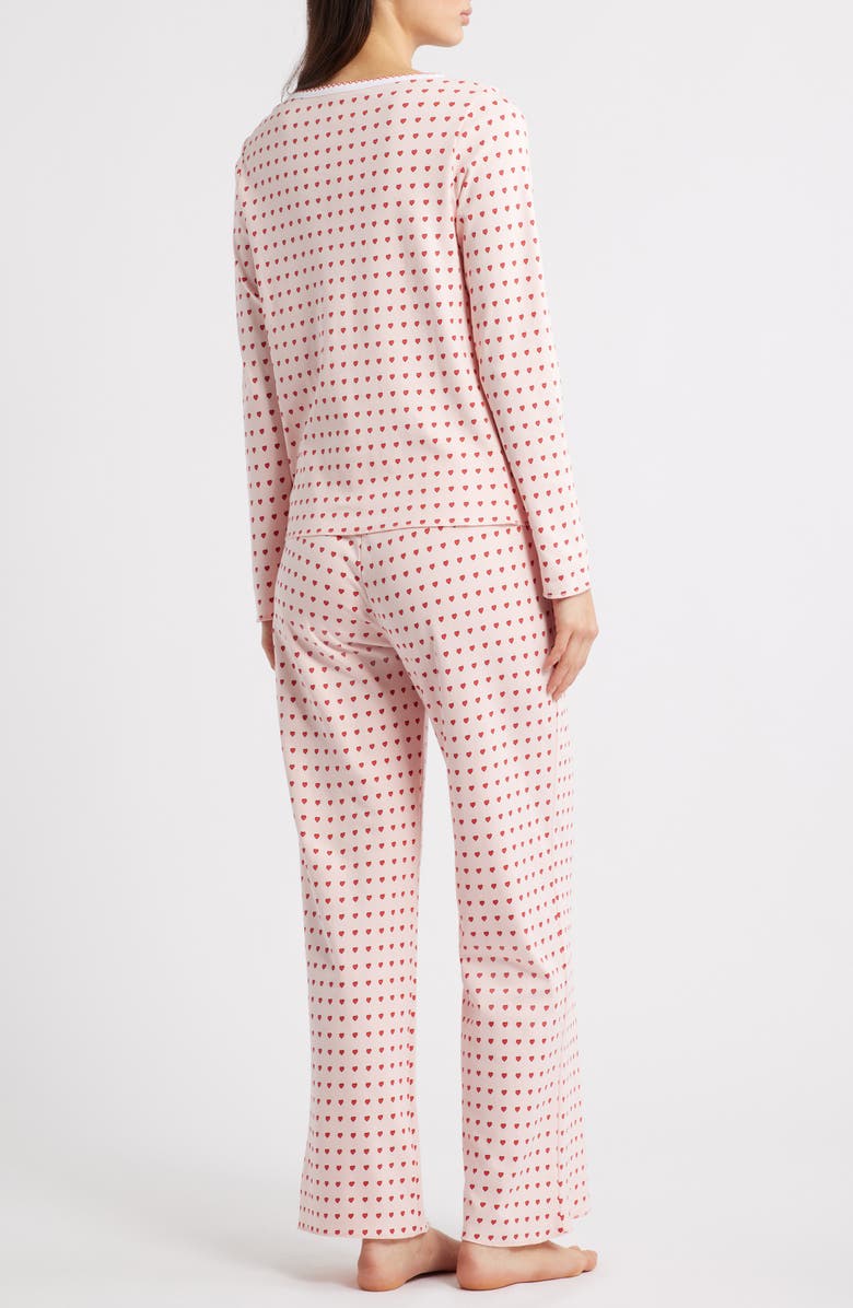 COZYLAND Ellie Print Pima Cotton Pajamas, Alternate, color, Blush