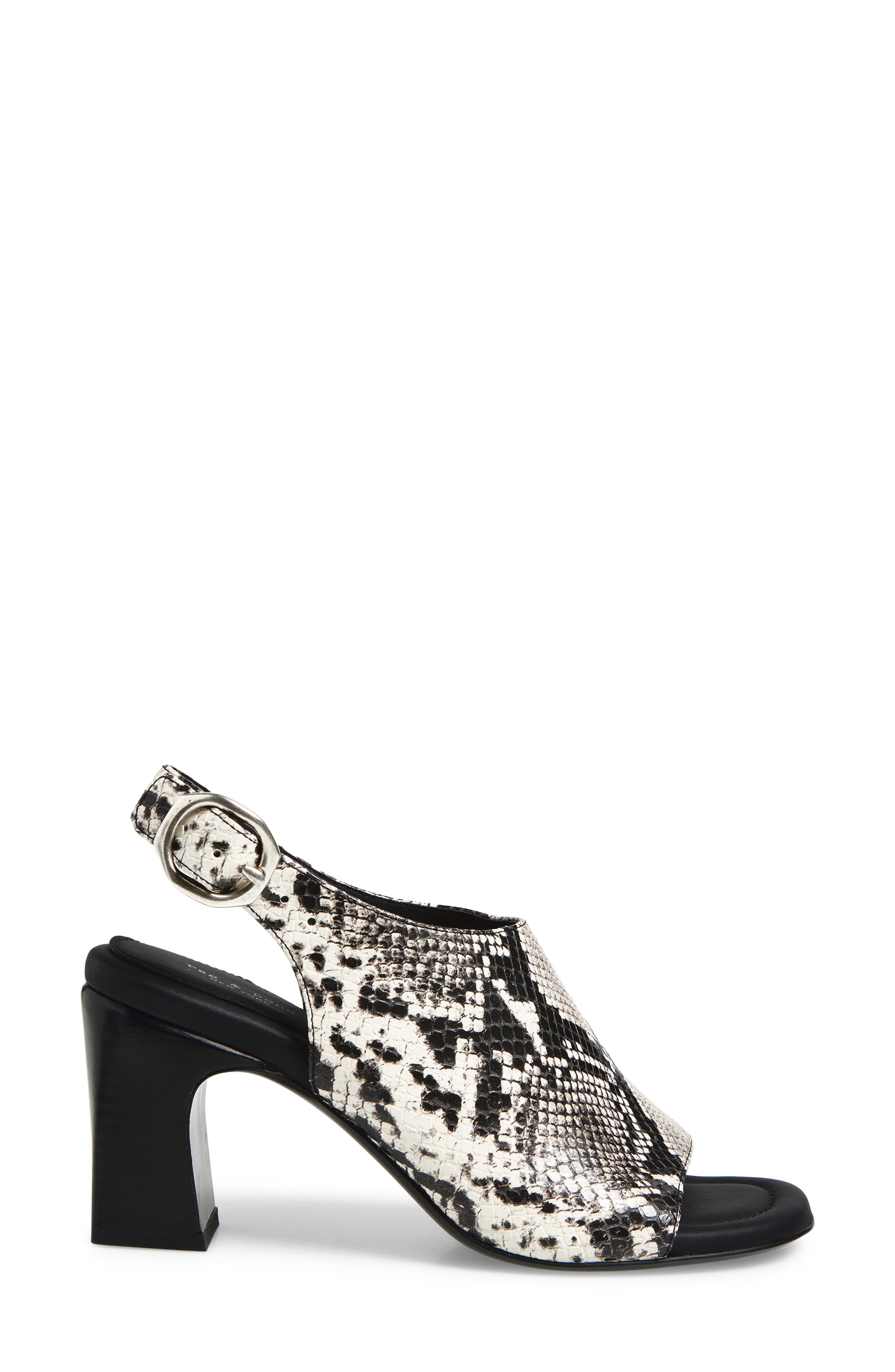 Gigi Slingback Sandal, Alternate, color, BLACK/ WHITE SNAKE