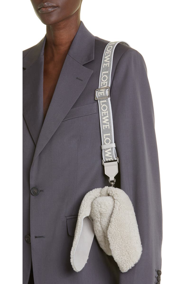 Loewe Bunny Genuine Shearling Bag, Alternate, color,