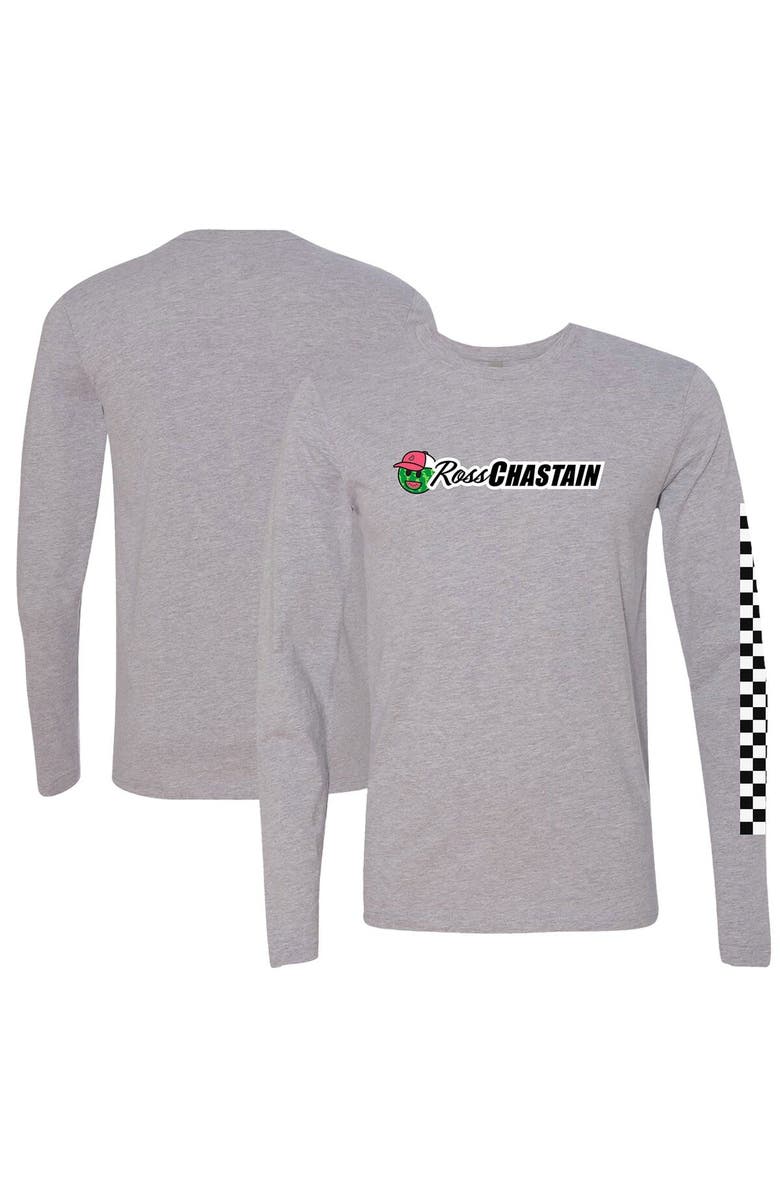 CHECKERED FLAG Men's Checkered Flag Sports Gray Ross Chastain Melon Man Long Sleeve T-Shirt, Main, color, Gray