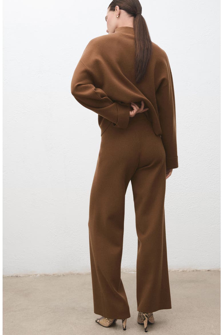 Straight Leg Knit Pants, Alternate, color, CARAMEL