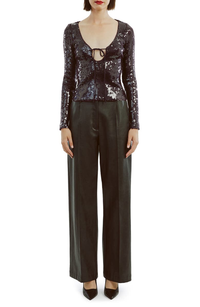 Bardot Verona Sequin Long Sleeve Top, Alternate, color,