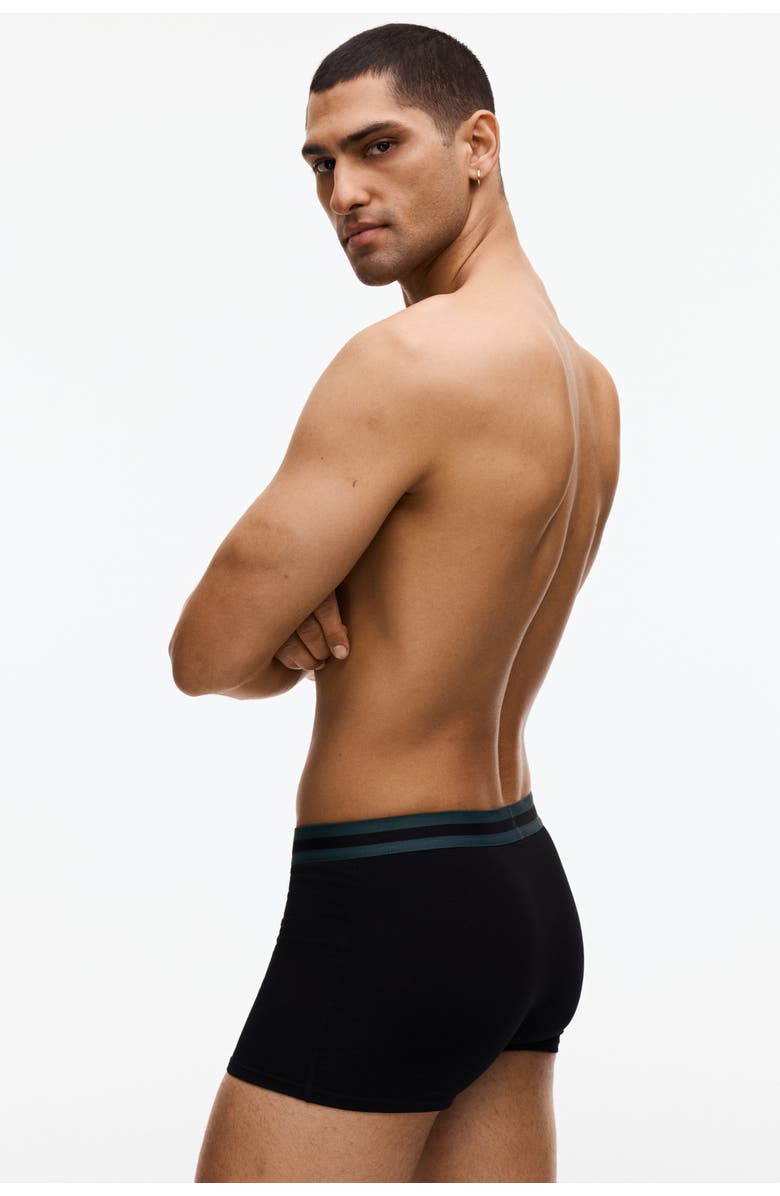 H&M 10-pack cotton short boxer briefs, Alternate, color, Black/Brown