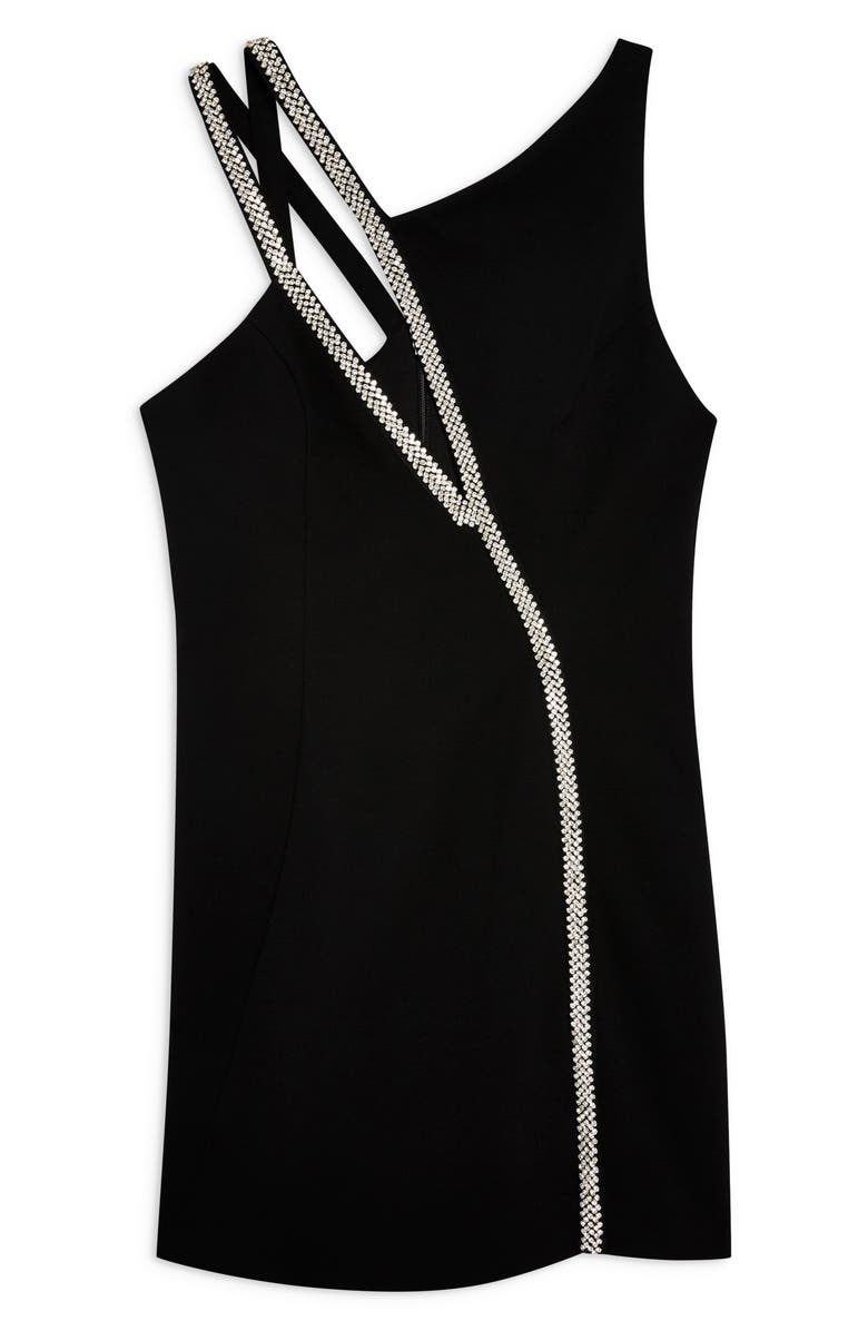 Topshop Diamante Trim Body-Con Dress, Alternate, color,