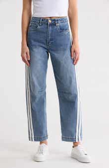 STS Blue Harley Ultra High Waist Stripe Barrel Leg Jeans