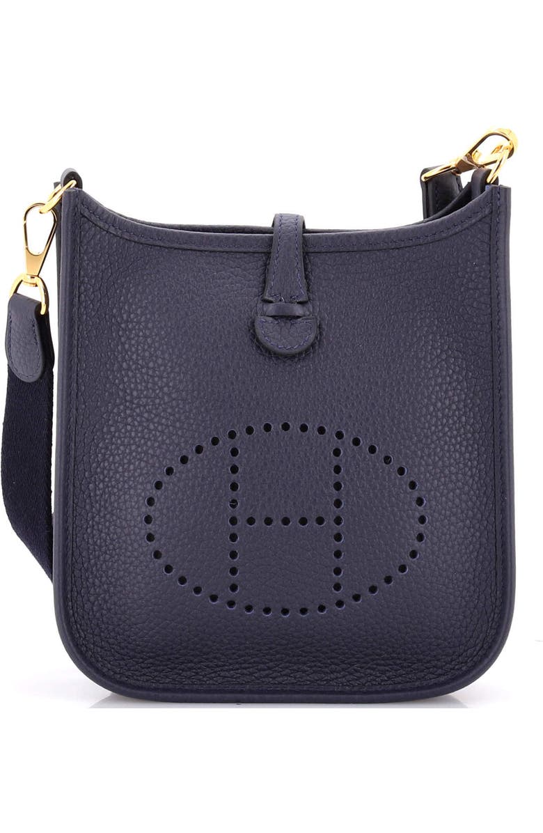 Pre-Owned Hermes Evelyne Bag Gen III Clemence TPM, Main, color, Bleu Nuit