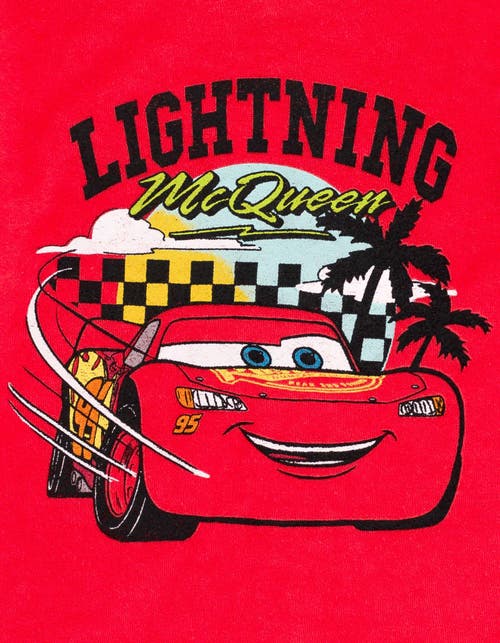 Disney Loop Terry T-shirt & Shorts Set In Red