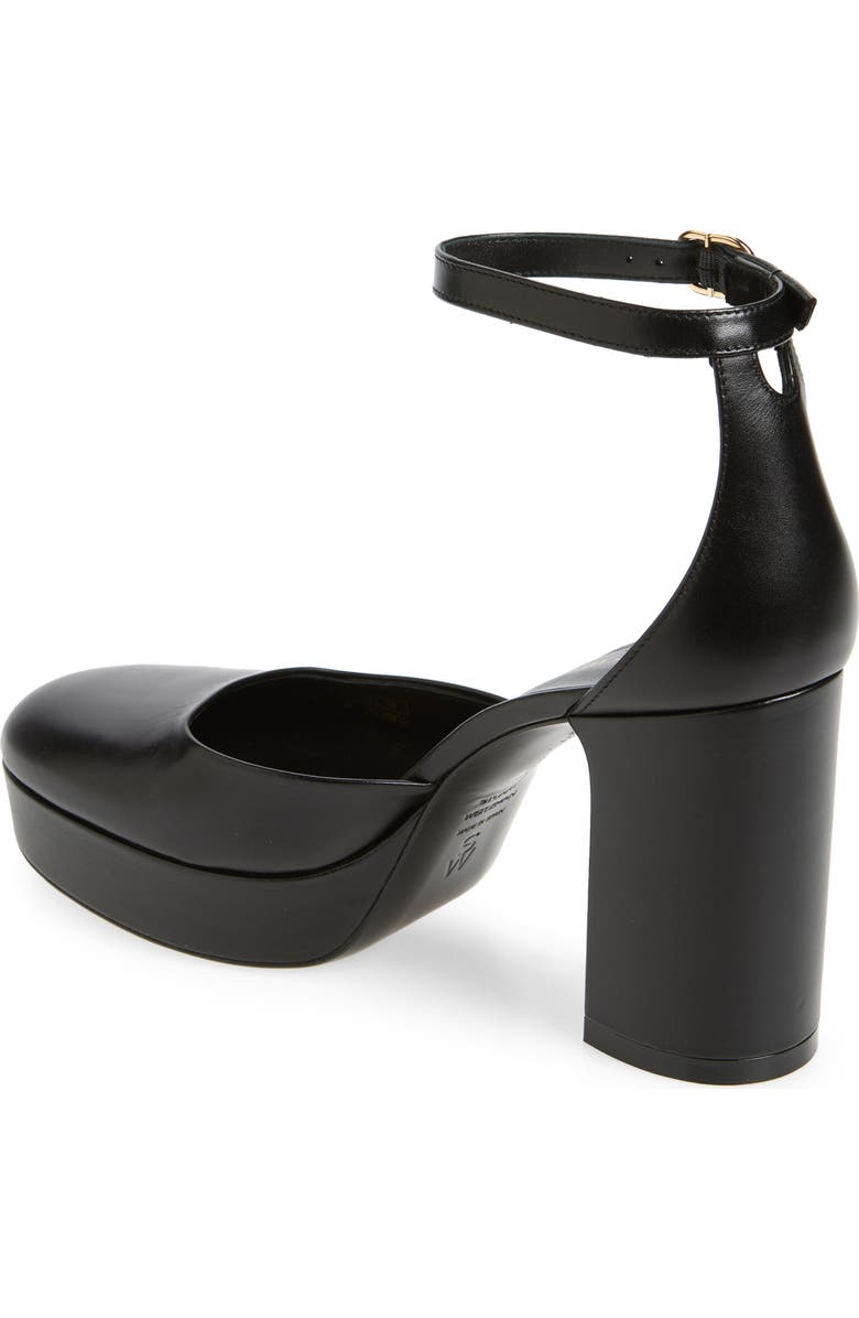 Stuart Weitzman Dayna Platform Pump, Alternate, color, Black Leather
