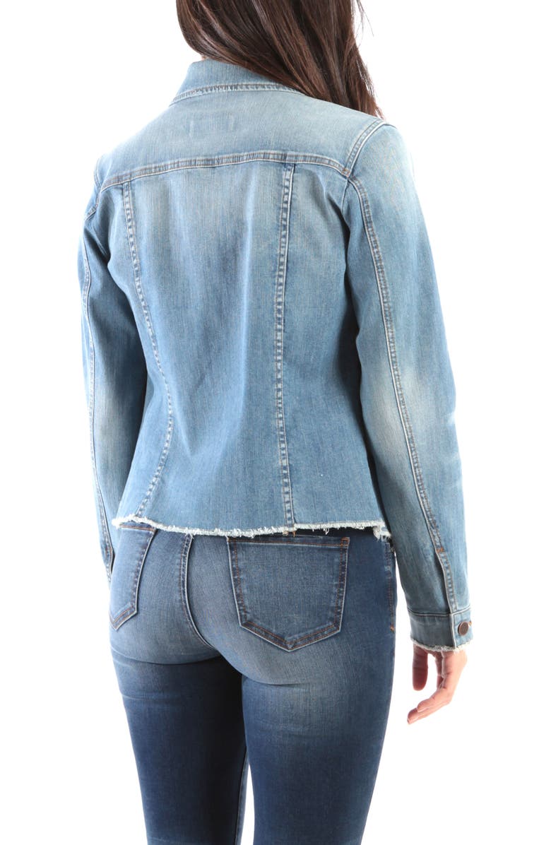 KUT from the Kloth Arielle Frayed Denim Jacket, Alternate, color, 