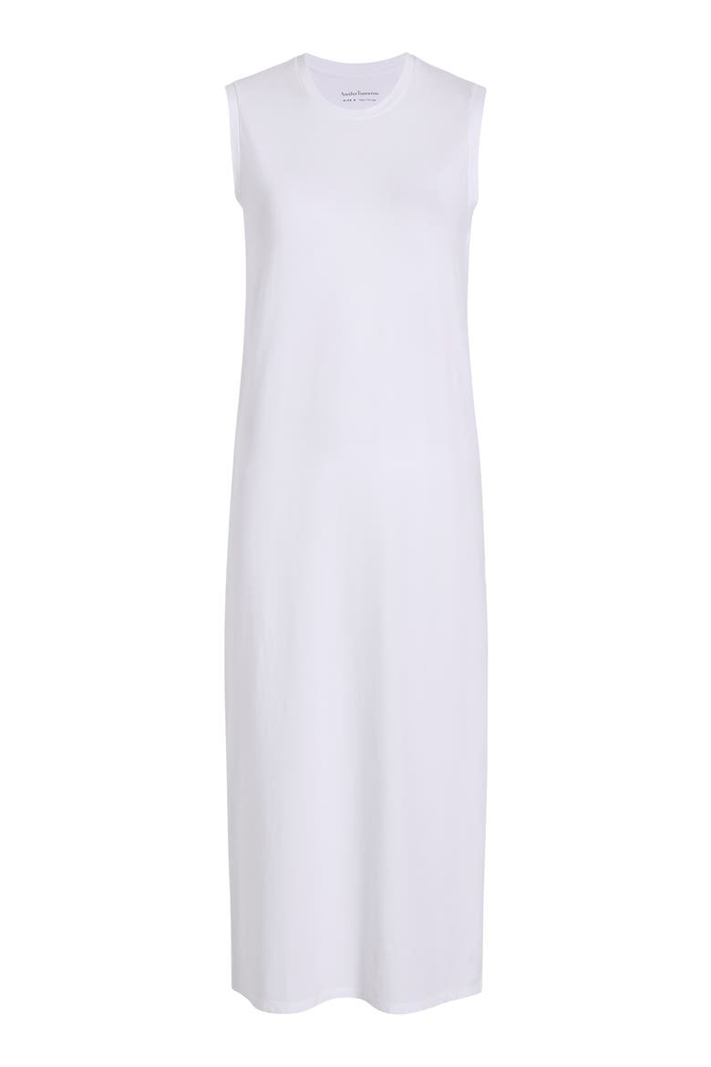 SLEEVELESS TEE DRESS, Alternate, color, WHITE