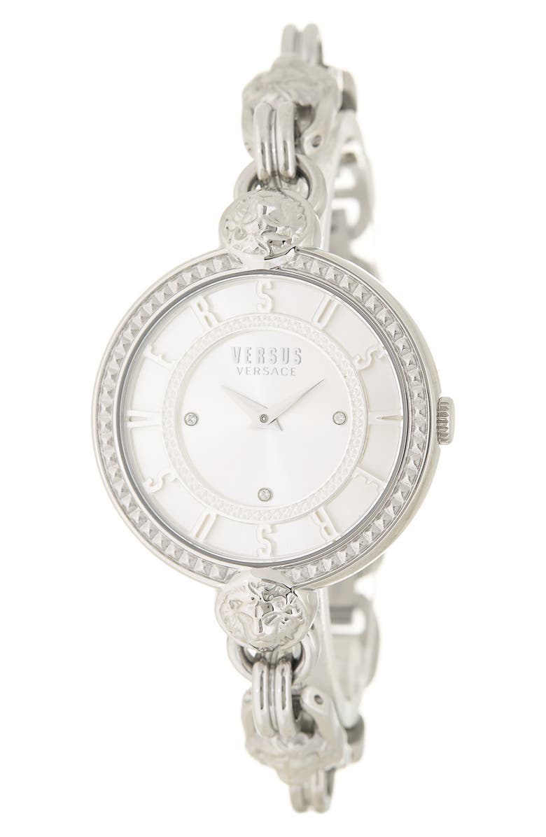 VERSUS Versace Versace Women's Stainless Steel Silver Dial Bracelet Watch, 36mm, Main, color,