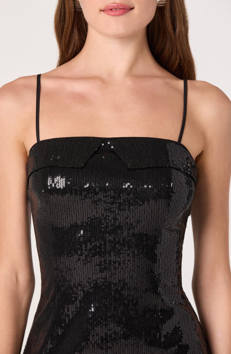 ASTR the Label Foldover Sequin Minidress, Alternate, color, Black
