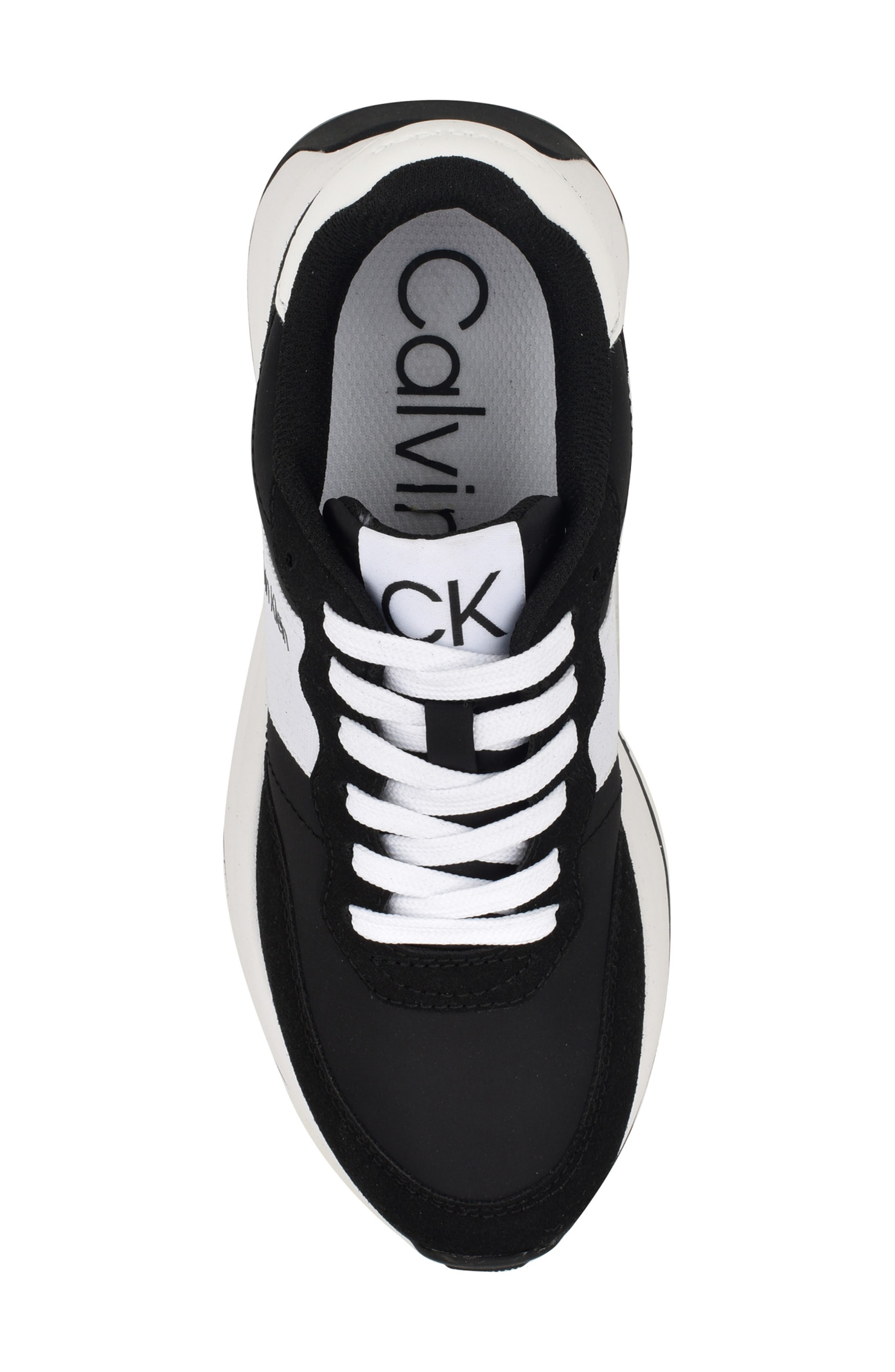 Calvin Klein Hallie Wedge Sneaker, Alternate, color, Black
