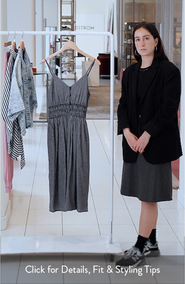 Strappy Smocked Gauze Midi Dress, sales video thumbnail