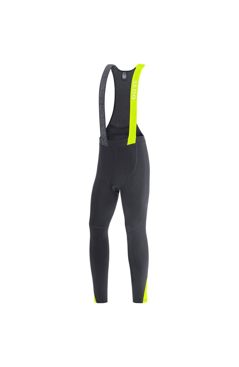 GOREWEAR C5 Thermo Bib Tights+ - Men's, Main, color, Black/Neon Yellow